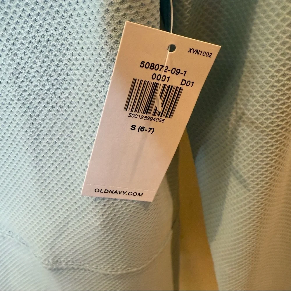 Old Navy Girls Go Dry Performance Light Blue Long Sleeve T Shirt NWT